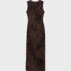 Midi-Kleid aus Tüll mit quadratischem Ausschnitt Midi-Kleid aus Tüll mit quadratischem Ausschnitt