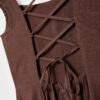 Midi-Kleid mit gekreuztem Rücken im Leinen-Look Midi-Kleid mit gekreuztem Rücken im Leinen-Look