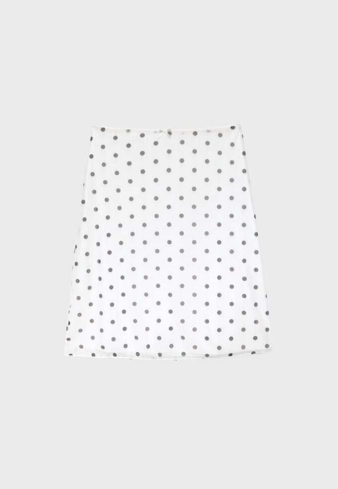 Midi-Rock aus Tüll mit Polka-Dots Midi-Rock aus Tüll mit Polka-Dots