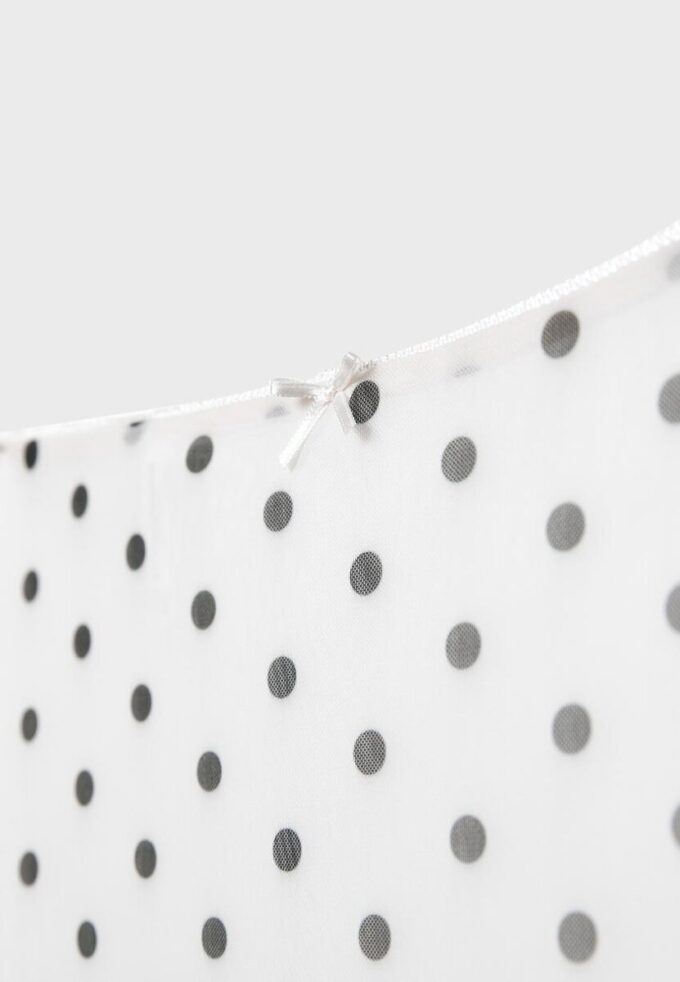 Midi-Rock aus Tüll mit Polka-Dots Midi-Rock aus Tüll mit Polka-Dots