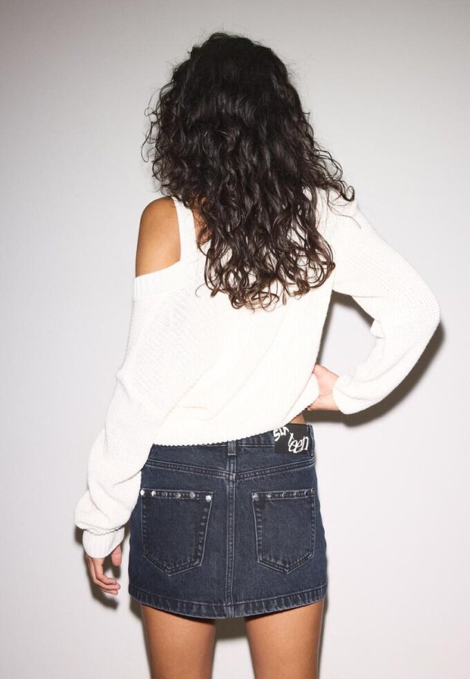 Nieten-Jeansrock Nieten-Jeansrock