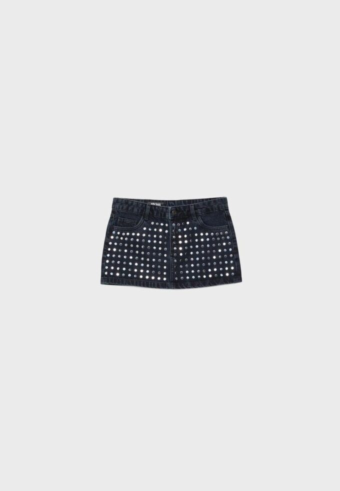 Nieten-Jeansrock Nieten-Jeansrock