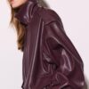 Oversize-Bikerjacke in Lederoptik