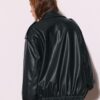 Oversize-Bikerjacke in Lederoptik Oversize-Bikerjacke in Lederoptik