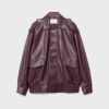 Oversize-Bikerjacke in Lederoptik