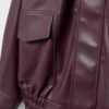 Oversize-Bikerjacke in Lederoptik