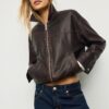 Oversize-Jacke im gewaschenen Leder-Look Oversize-Jacke im gewaschenen Leder-Look