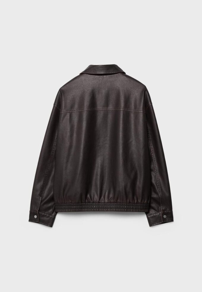 Oversize-Jacke im gewaschenen Leder-Look Oversize-Jacke im gewaschenen Leder-Look