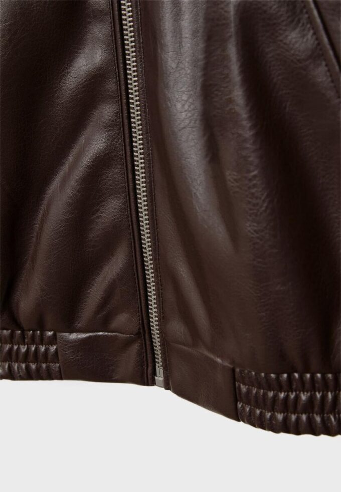 Oversize-Jacke in Lederoptik Oversize-Jacke in Lederoptik