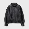 Oversize-Jacke mit Klappe aus 100 % Leder Oversize-Jacke mit Klappe aus 100 % Leder