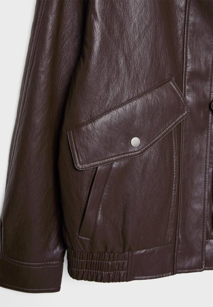 Oversize-Kunstlederjacke Oversize-Kunstlederjacke
