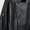 Oversize-Kunstlederjacke mit Revers Oversize-Kunstlederjacke mit Revers
