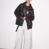 Oversize-Kunstlederjacke mit Revers Oversize-Kunstlederjacke mit Revers