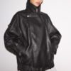 Oversize-Kunstlederjacke mit Revers Oversize-Kunstlederjacke mit Revers