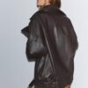 Oversize-Kunstlederjacke mit Revers Oversize-Kunstlederjacke mit Revers