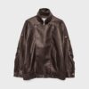 Oversize-Kunstlederjacke mit Revers Oversize-Kunstlederjacke mit Revers