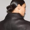 Oversize-Kunstlederjacke mit Revers Oversize-Kunstlederjacke mit Revers