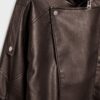 Oversize-Kunstlederjacke mit Revers Oversize-Kunstlederjacke mit Revers