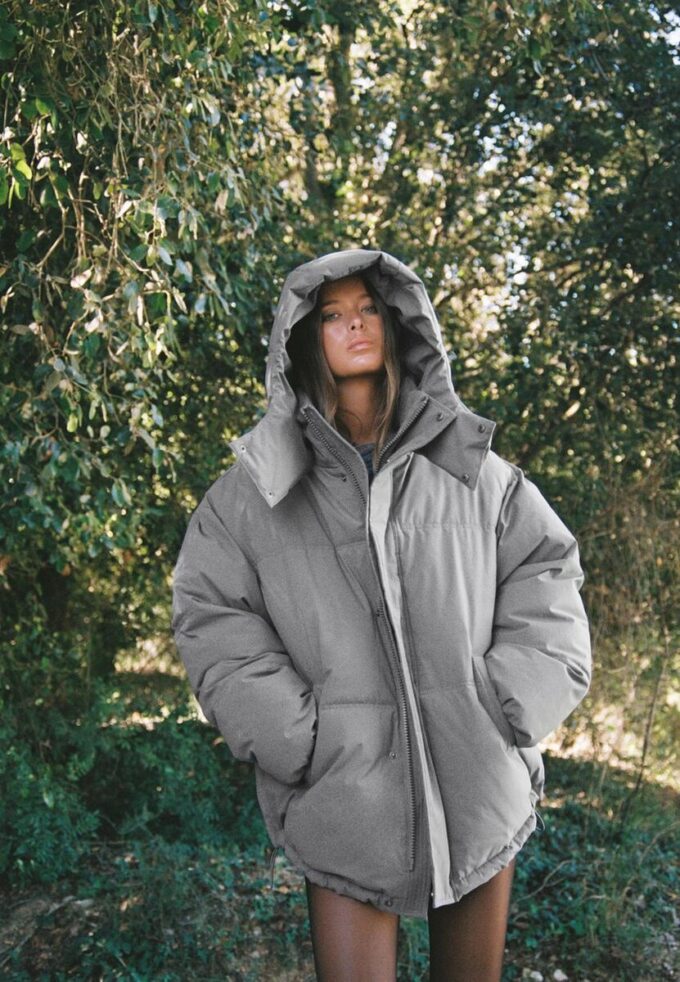 Oversize-Steppjacke mit Kapuze Oversize-Steppjacke mit Kapuze