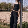 Palazzo-Jogginghose mit elastischem Bund und Soft Touch-Gefühl Palazzo-Jogginghose mit elastischem Bund und Soft Touch-Gefühl