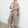 Plüsch-Jogging-Hose im Ballon-Stil Plüsch-Jogging-Hose im Ballon-Stil