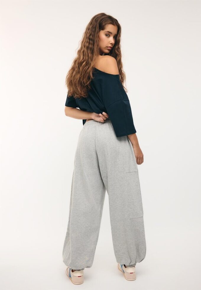 Plüsch-Jogging-Hose im Ballon-Stil Plüsch-Jogging-Hose im Ballon-Stil