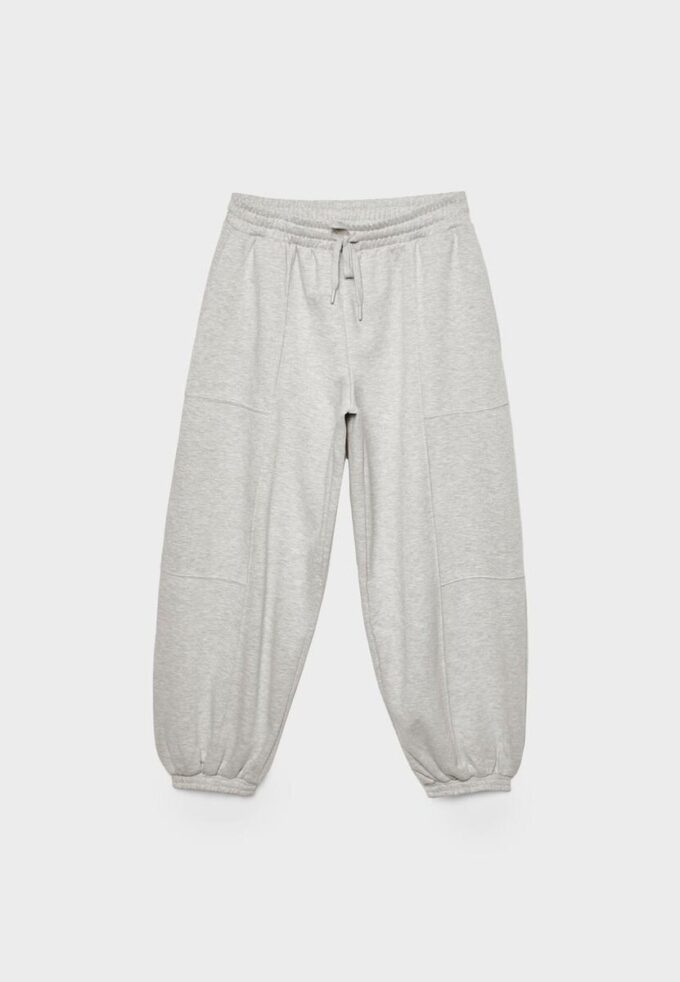 Plüsch-Jogging-Hose im Ballon-Stil Plüsch-Jogging-Hose im Ballon-Stil