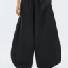 Popeline-Hose mit weitem Schnitt