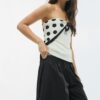 Popeline-Hose mit weitem Schnitt