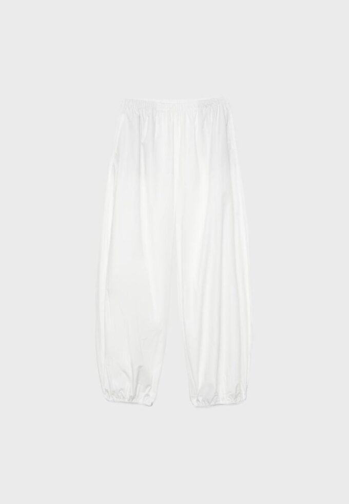 Popeline-Hose mit weitem Schnitt
