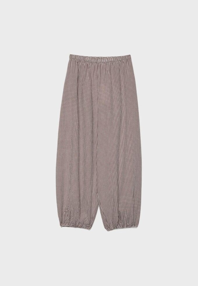 Popeline-Hose mit weitem Schnitt