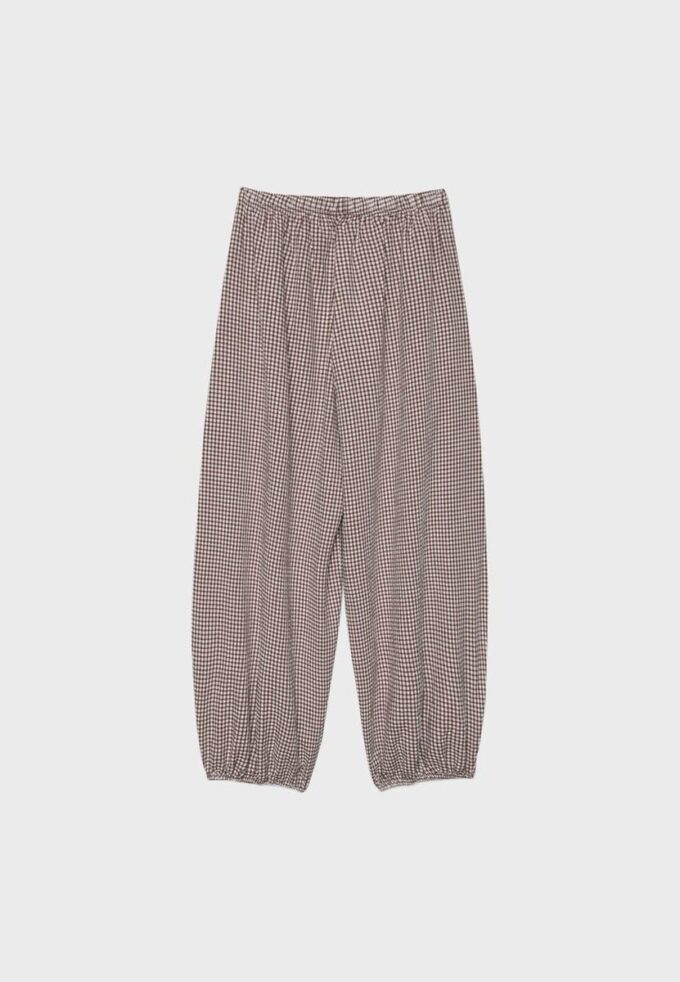 Popeline-Hose mit weitem Schnitt