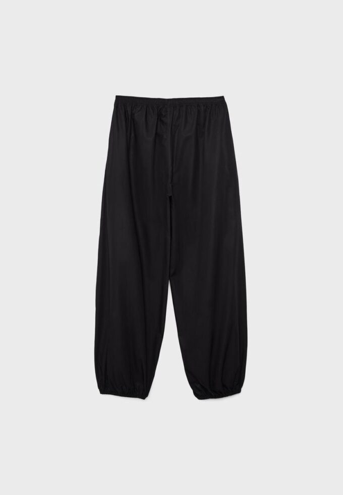 Popeline-Hose mit weitem Schnitt
