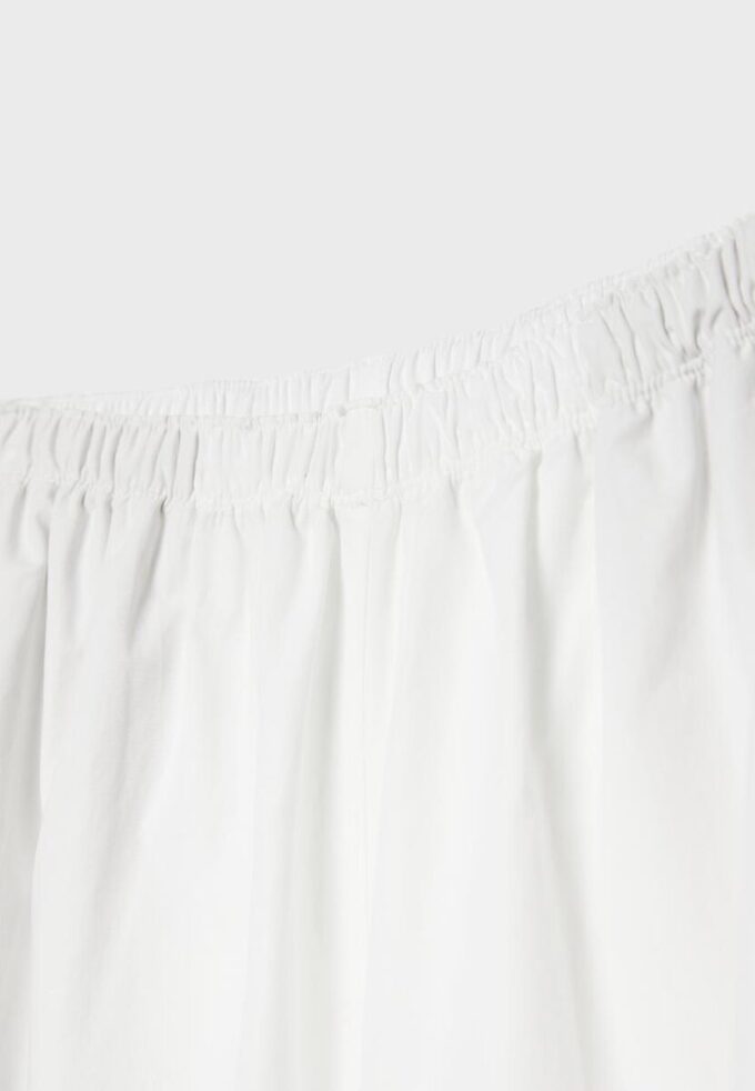 Popeline-Hose mit weitem Schnitt