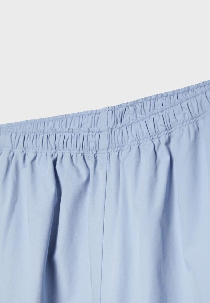 Popeline-Hose mit weitem Schnitt