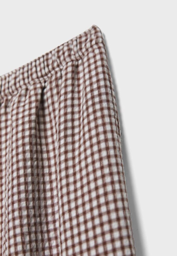 Popeline-Hose mit weitem Schnitt