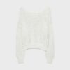 Pullover aus Mesh-Strick mit U-Boot-Ausschnitt Pullover aus Mesh-Strick mit U-Boot-Ausschnitt