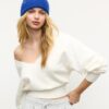 Pullover mit V-Ausschnitt und Fledermausärmeln Pullover mit V-Ausschnitt und Fledermausärmeln