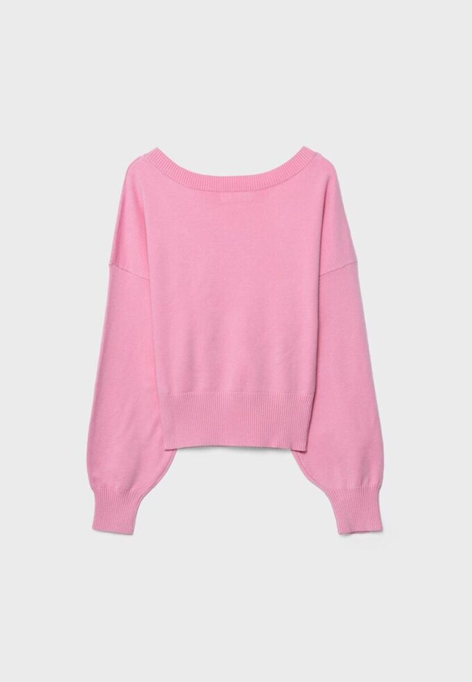 Pullover mit V-Ausschnitt und Fledermausärmeln Pullover mit V-Ausschnitt und Fledermausärmeln