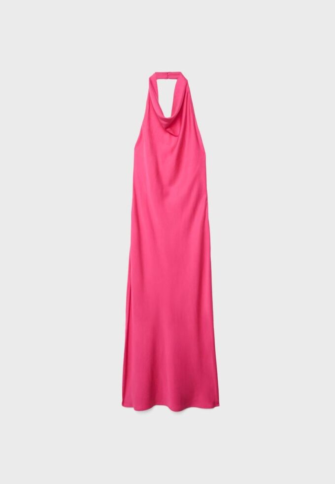 Rückenfreies Midi-Kleid mit Neckholder