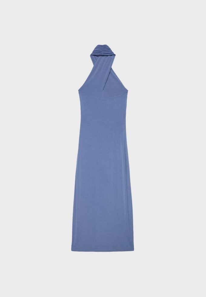 Rückenfreies Midi-Kleid mit Neckholder
