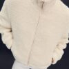 Reißverschlussjacke mit Kunstfellfutter Reißverschlussjacke mit Kunstfellfutter