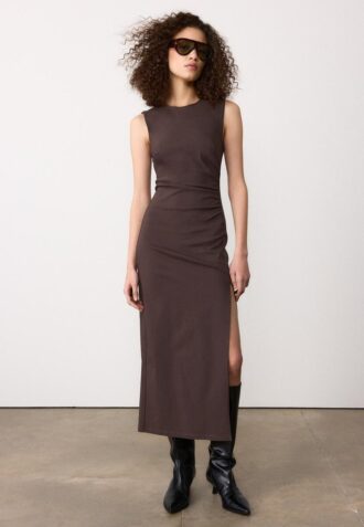 Ärmelloses Midi-Kleid aus Bengaline