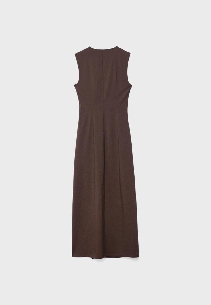 Ärmelloses Midi-Kleid aus Bengaline Ärmelloses Midi-Kleid aus Bengaline