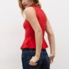 Ärmelloses Peplum-Oberteil Ärmelloses Peplum-Oberteil