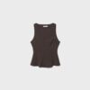 Ärmelloses Peplum-Oberteil Ärmelloses Peplum-Oberteil