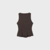 Ärmelloses Peplum-Oberteil Ärmelloses Peplum-Oberteil