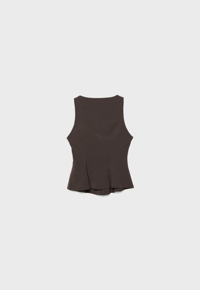 Ärmelloses Peplum-Oberteil Ärmelloses Peplum-Oberteil
