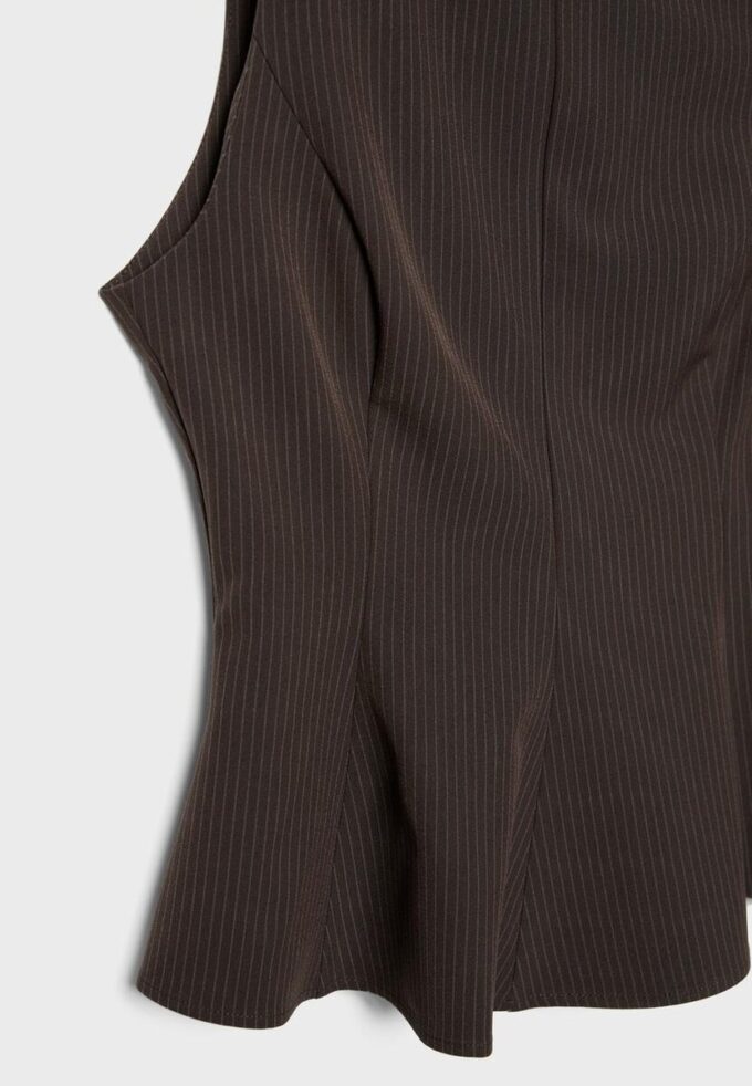 Ärmelloses Peplum-Oberteil Ärmelloses Peplum-Oberteil