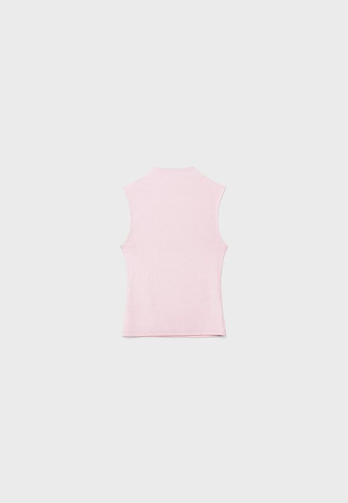 Ärmelloses T-Shirt mit Trichterkragen Ärmelloses T-Shirt mit Trichterkragen